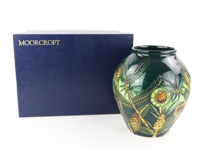 MOORCROFT POTTERY 'AMAZON TWILIGHT' RACHEL BISHOP LARGE BULBOUS VASE 226, BOXED