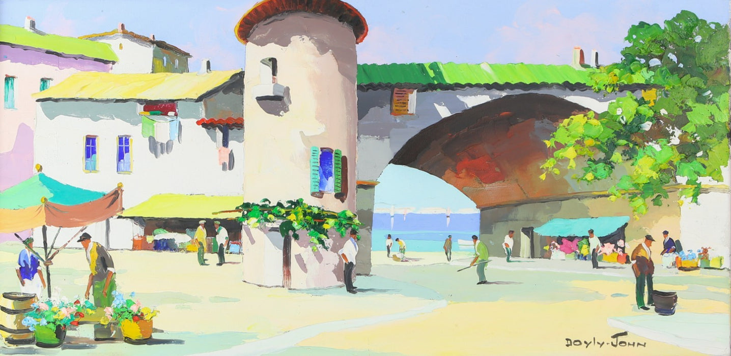 CECIL ROCHFORT D'OYLY-JOHN, 'CAP D'ANTIBES, NEAR NICE', OIL PAINTING, SIGNED