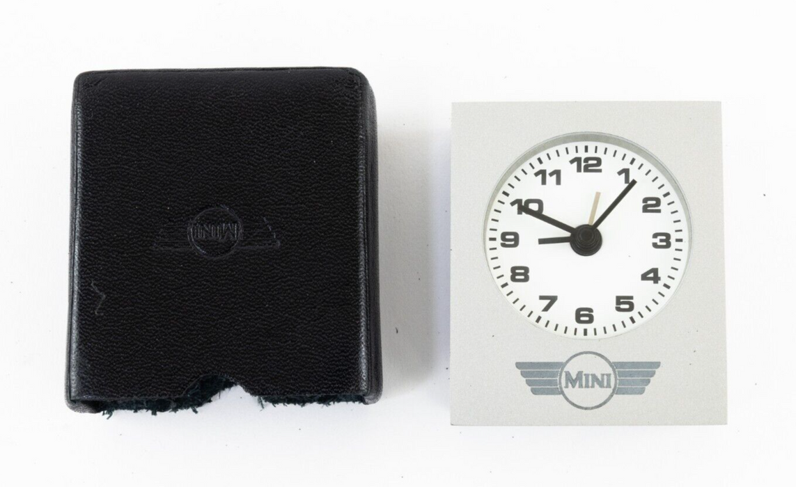 CLASSIC ROVER MINI COOPER SPORT 500 TRAVEL CLOCK SLIP CASE GIFT PACK MERCHANDISE