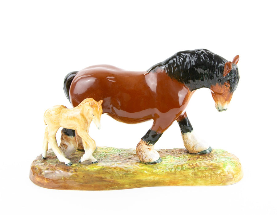 ROYAL DOULTON 'PRIDE OF THE SHIRES' LARGE HORSE GROUP FIGURE MODEL HN2528