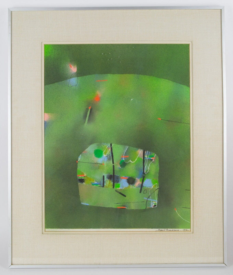 DAVID BLACKBURN, 'STONE, OBJECT, EVENING', 1976, ORIGINAL PASTEL, SIGNED