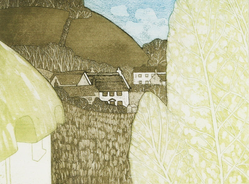 JOHN BRUNSDON, 'WEST MILTON', LIMITED EDITION ETCHING PRINT 35/150, SIGNED