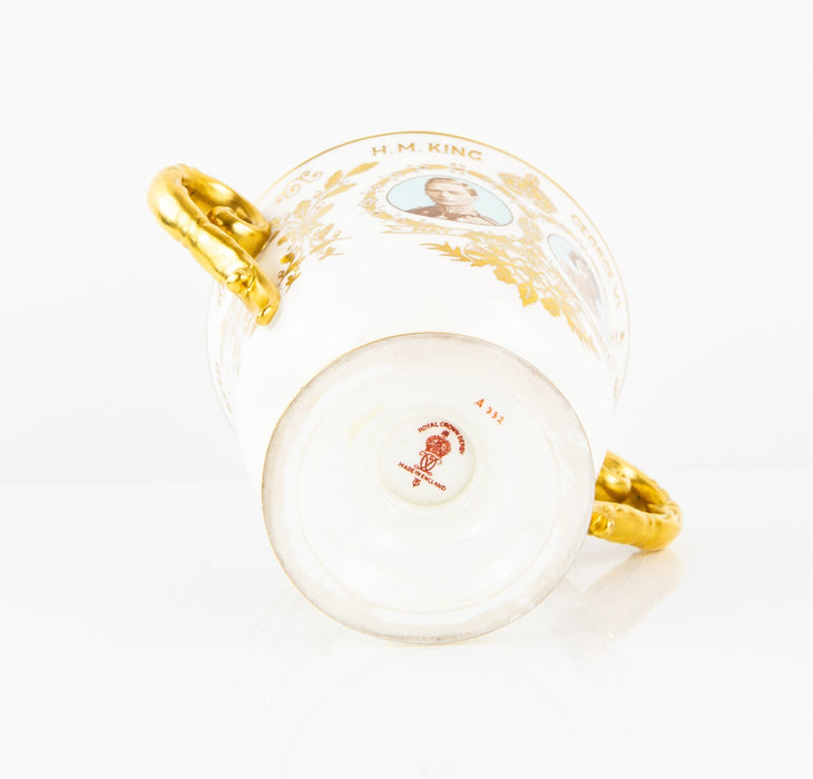 ROYAL CROWN DERBY - 1937 KING GEORGE VI CORONATION COMMEMORATIVE LOVING CUP
