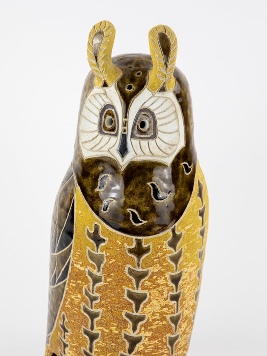 ROSEMARY WREN, OXSHOTT POTTERY - OWL, LARGE STUDIO ART FIGURE MODEL, SIGNED