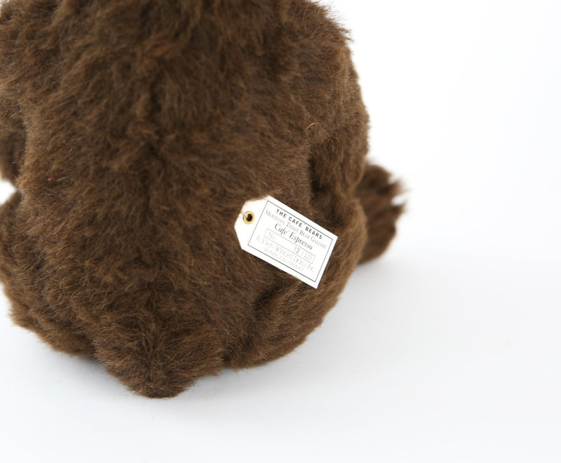 R JOHN WRIGHT - 'CAFÉ ESPRESSO' LIMITED EDITION TEDDY BEAR 12/125, BOXED & COA