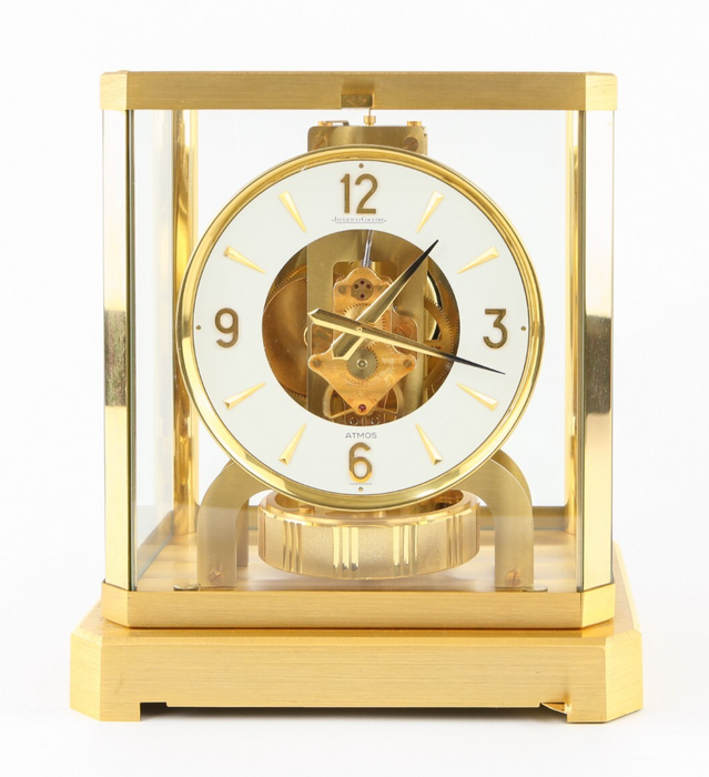 JAEGER LECOULTRE ATMOS BRASS/GLASS 528-8 CALIBRE BRACKET MANTEL CLOCK NO. 331880