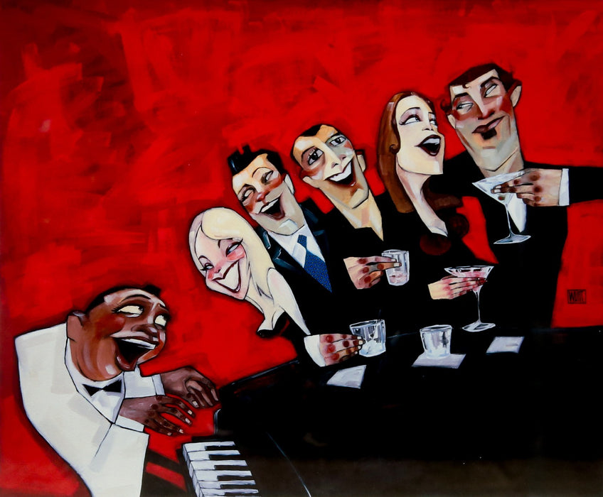 TODD WHITE, 'PIANO BAR', ARTISTS PROOF LIMITED EDITION GICLEE PRINT 5/29, SIGNED