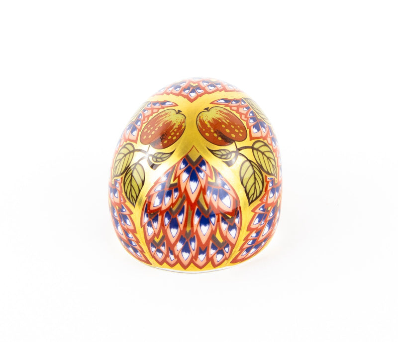 ROYAL CROWN DERBY ’ORCHARD HEDGEHOG' PAPERWEIGHT FIGURE MODEL & GOLD STOPPER