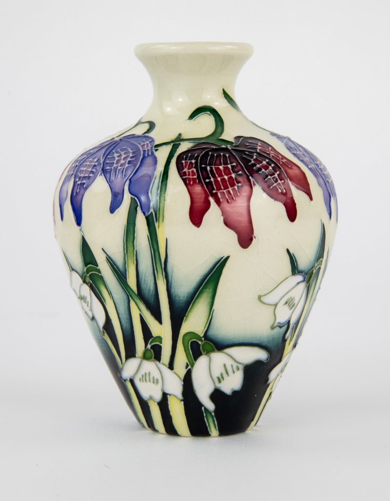 MOORCROFT POTTERY 'ALPINE MEADOW' 2004 NICOLA SLANEY VASE, BOXED