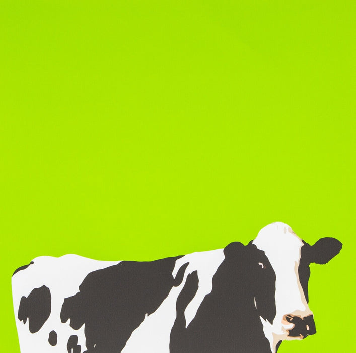 JAYSON LILLEY, 'MOOCOW GREEN', LIMITED EDITION COW SCREEN PRINT 54/99, SIGNED