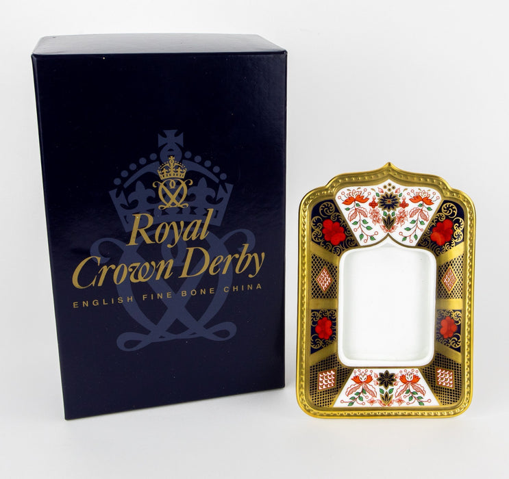 ROYAL CROWN DERBY - JAPANESE OLD IMARI 1128 SOLID GOLD BAND PICTURE PHOTO FRAME