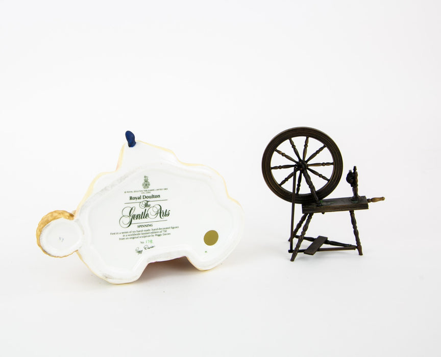 ROYAL DOULTON 'SPINNING' LIMITED EDITION GENTLE ARTS FIGURE MODEL HN2390 & COA