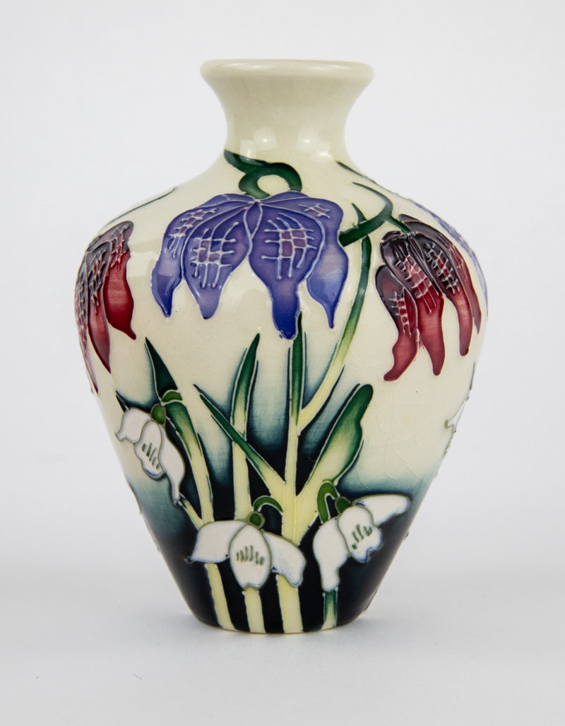 MOORCROFT POTTERY 'ALPINE MEADOW' 2004 NICOLA SLANEY VASE, BOXED