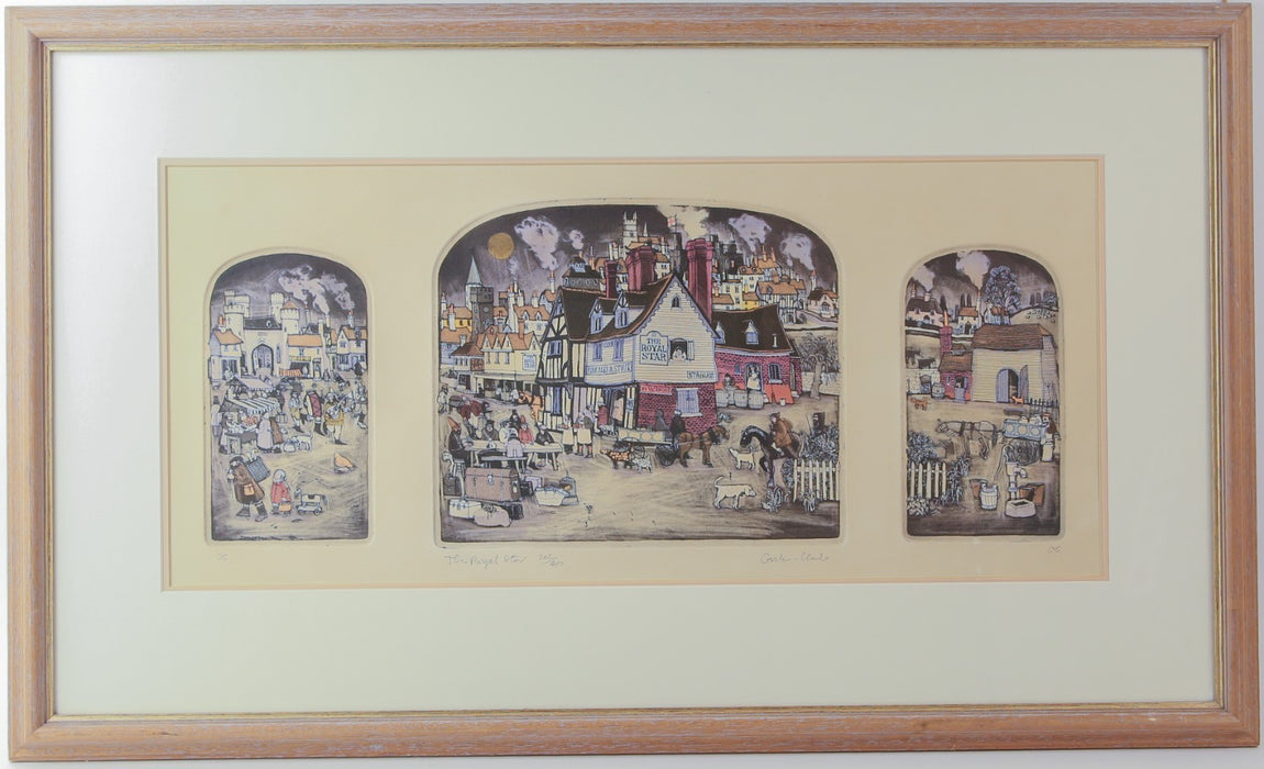 GRAHAM CLARKE, 'THE ROYAL STAR', LIMITED EDITION ETCHING PRINT 202/400, SIGNED