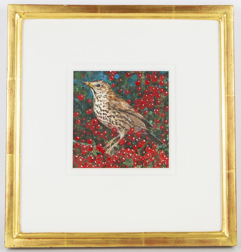 GARY ANDERSON RSW 'SONG THRUSH' 2013 BIRD STUDY, ORIGINAL WATERCOLOUR, SIGNED