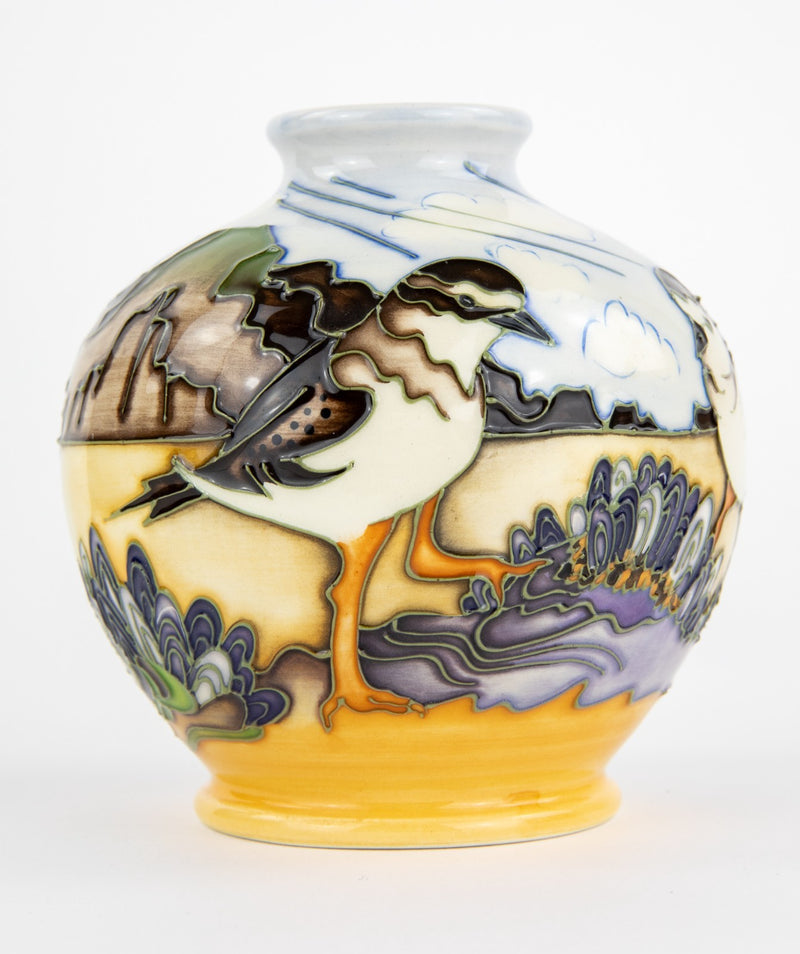 MOORCROFT POTTERY 'BEACHCOMBERS' VICKY LOVATT OVOID VASE 22/50, BOXED
