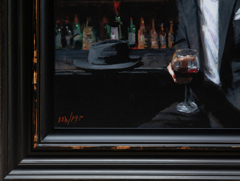 FABIAN PEREZ, 'BLACK SUIT RED WINE', LIMITED EDITION PRINT 128/195 & COA