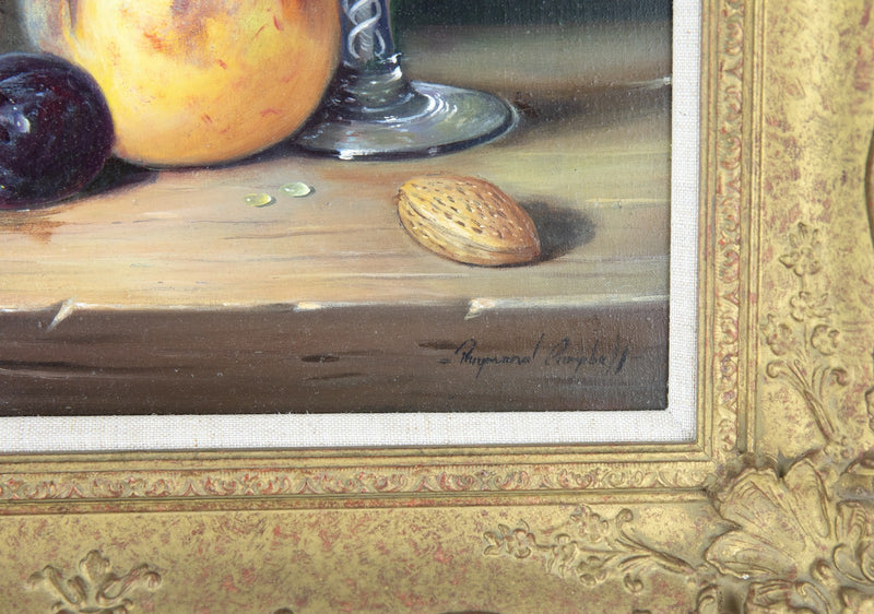RAYMOND CAMPBELL - SIMPLE PLEASURES, STILL LIFE, ORIGINAL OIL PAINTING, SIGNED