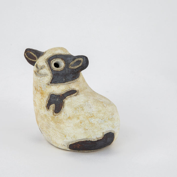 ROSEMARY WREN, OXSHOTT POTTERY - CALF, STUDIO ART COW FIGURE MODEL, SIGNED