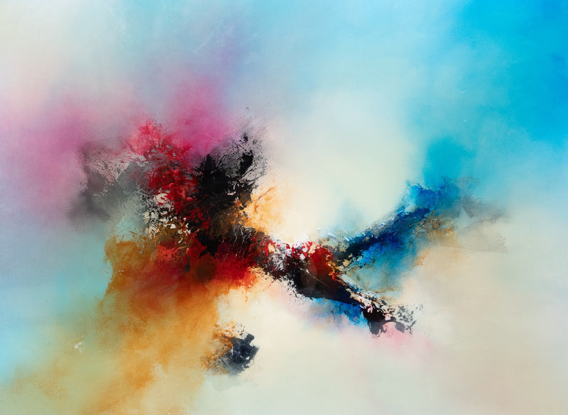 SIMON KENNY, 'LORETTE', 2014 ABSTRACT CLOUDS, LARGE ORIGINAL PAINTING, SIGNED