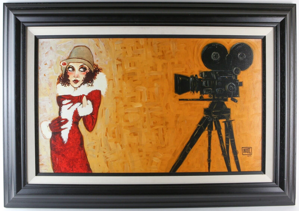 TODD WHITE, 'HER FIRST SCREEN TEST', LARGE LIMITED EDITION PRINT 33/195 & COA