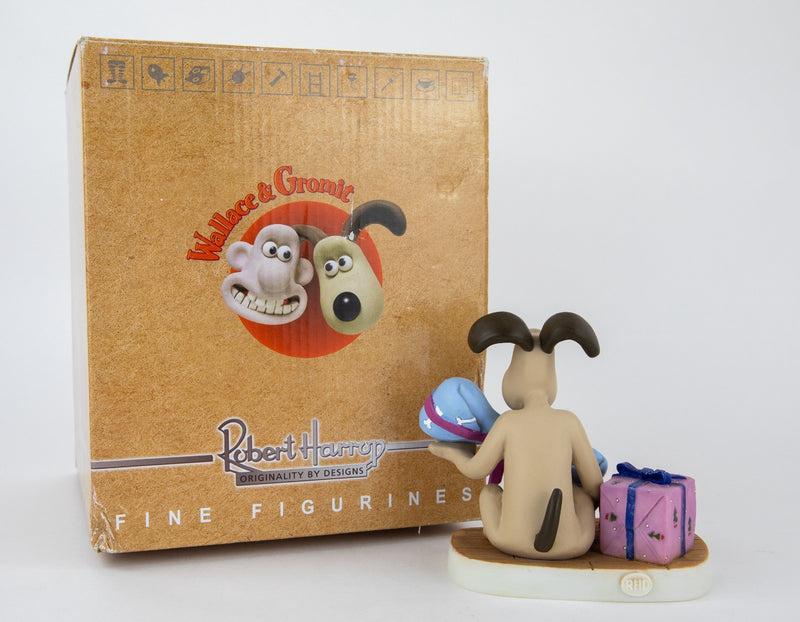 ROBERT HARROP 'CHRISTMAS WRAPPED UP!' WALLACE & GROMIT FIGURE WGCS15, BOXED