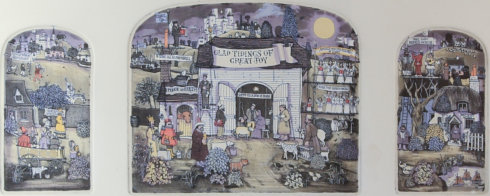 GRAHAM CLARKE 'YE FAITHFUL' LIMITED EDITION TRIPTYCH ETCHING PRINT 97/400 SIGNED