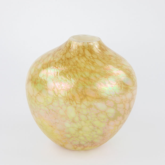 JOHN DITCHFIELD, GLASFORM - YELLOW STUDIO ART GLASS BALUSTER VASE 1110, SIGNED