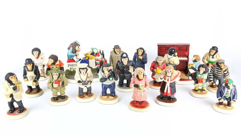 ROBERT HARROP, PG TIPS CHIMPS FIGURE COLLECTION SET inc AVEZ VOUS UN CUPPA PGS02