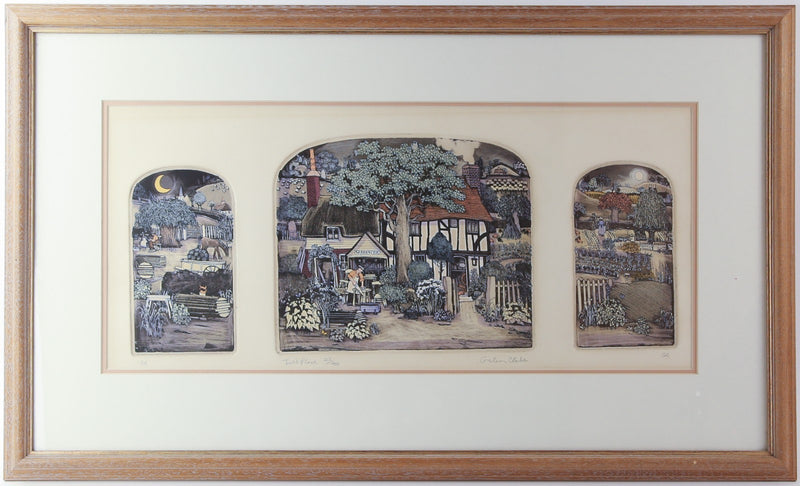 GRAHAM CLARKE, 'JOE'S PLACE', LIMITED EDITION ETCHING PRINT 215/400, SIGNED