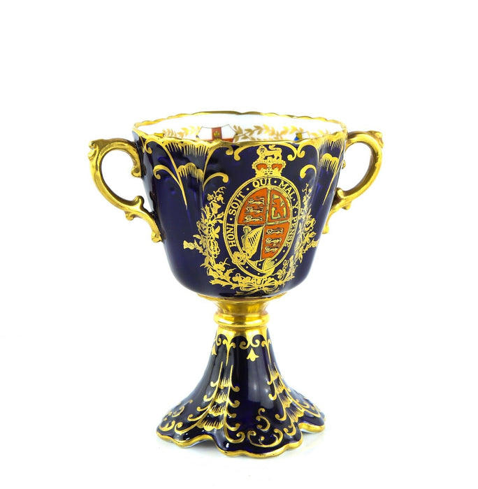 AYNSLEY - KING GEORGE VI & QUEEN ELIZABETH CORONATION ROYAL GOBLET TROPHY VASE