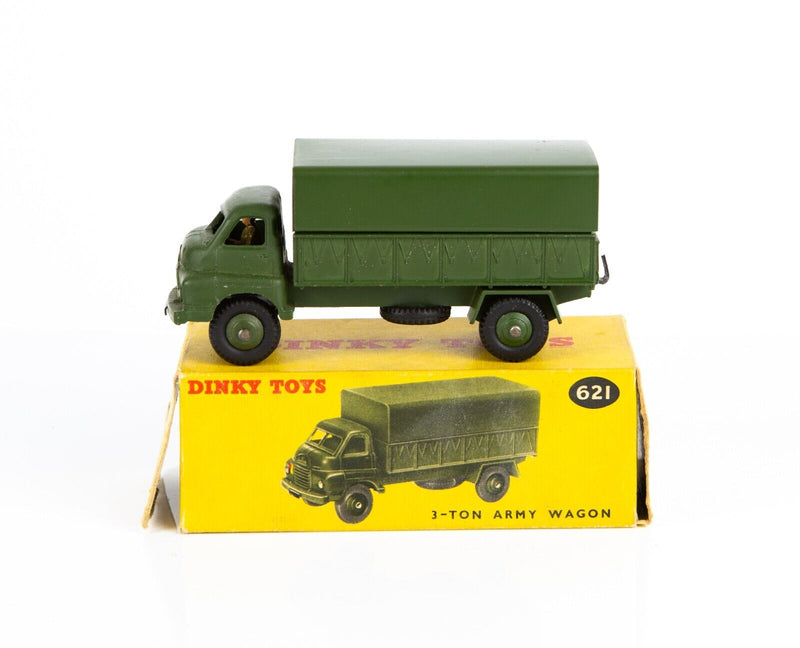 DINKY TOYS '3-TON ARMY WAGON' VINTAGE DIECAST MILITARY MODEL No. 621 BOXED