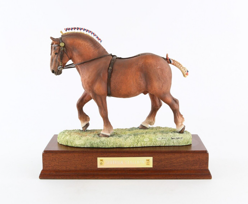 BORDER FINE ARTS 'SUFFOLK STALLION' GOLD ED' FIGURE TABLEAU B0042B 21/950, BOXED