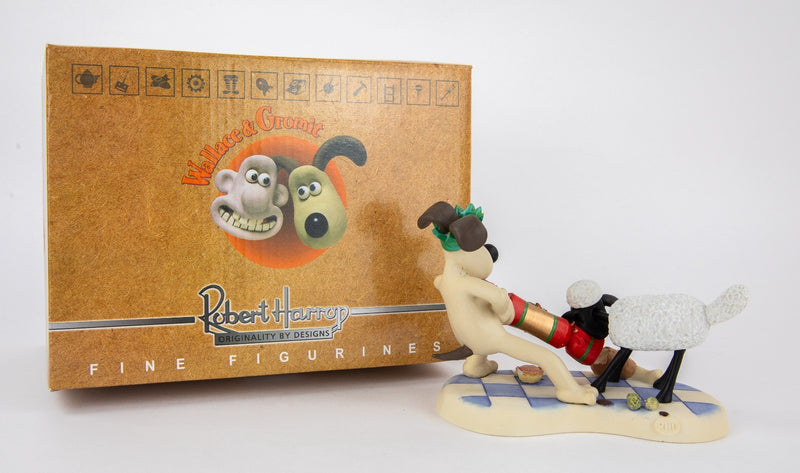 ROBERT HARROP 'CHRISTMAS CRACKER' WALLACE & GROMIT FIGURE MODEL WGCS12, BOXED