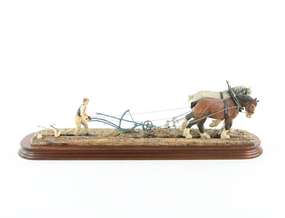 BORDER FINE ARTS 'FELLING THE FURROW' FIGURE MODEL TABLEAU L57 347/500 & COA