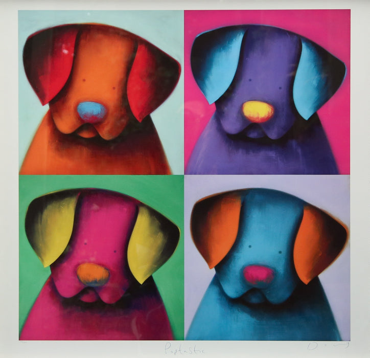 DOUG HYDE, 'POPTASTIC', LIMITED EDITION COLOUR GICLEE DOG PRINT 68/395, SIGNED