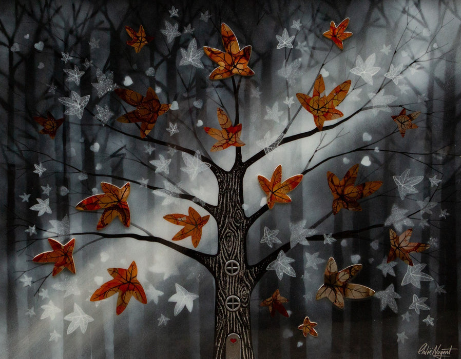 CHLOE NUGENT, 'WINTER CALLING III', LARGE ORIGINAL MIXED MEDIA PAINTING, SIGNED