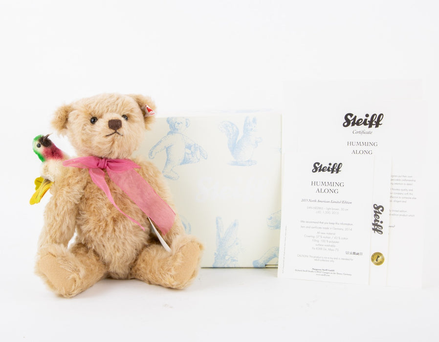 STEIFF 'HUMMING ALONG' 2015 LIMITED EDITION TEDDY BEAR 682865, BOXED & COA