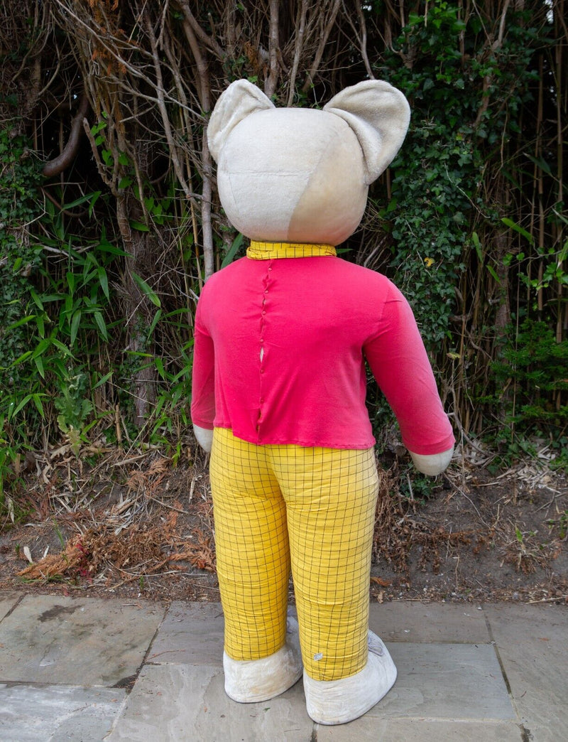 RUPERT BEAR - HUGE MERRYTHOUGHT MOHAIR TEDDY TOY SHOP STORE DISPLAY FIGURE 6ft!