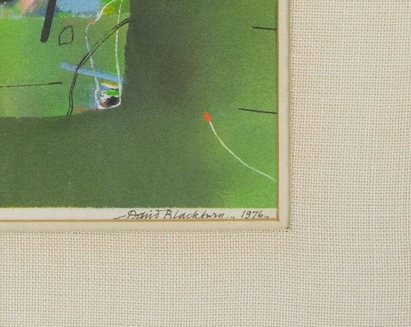 DAVID BLACKBURN, 'STONE, OBJECT, EVENING', 1976, ORIGINAL PASTEL, SIGNED