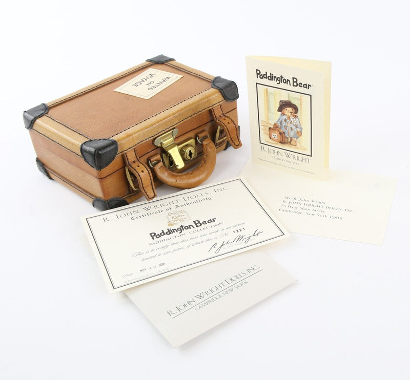 R JOHN WRIGHT - 'PADDINGTON BEAR' LIMITED EDITION 1221/2500 TEDDY, BOXED & COA