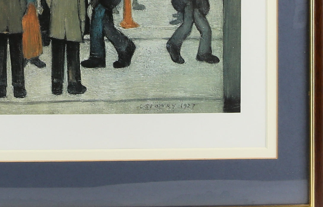 L.S. LAURENCE STEPHEN LOWRY, 'THE ARREST', LIMITED EDITION COLOUR PRINT 439/850