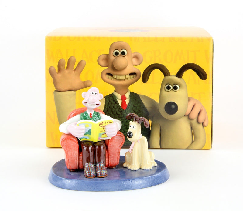 COALPORT CHARACTERS 'CHEESE HOLIDAYS' WALLACE & GROMIT FIGURE MODEL, BOXED