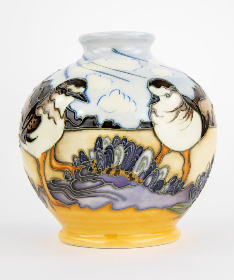 MOORCROFT POTTERY 'BEACHCOMBERS' VICKY LOVATT OVOID VASE 22/50, BOXED