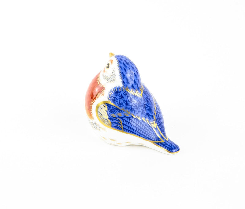 ROYAL CROWN DERBY ’ANNIVERSARY ROBIN' PAPERWEIGHT FIGURE MODEL & GOLD STOPPER