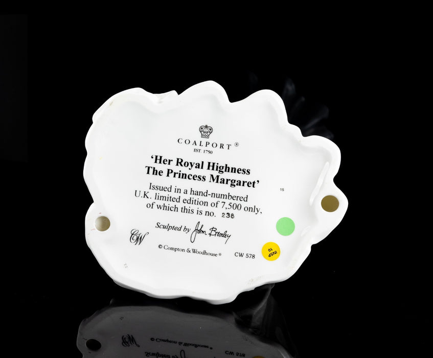 COALPORT 'HRH PRINCESS MARGARET' LIMITED EDITION ROYAL BRIDES FIGURE MODEL & COA