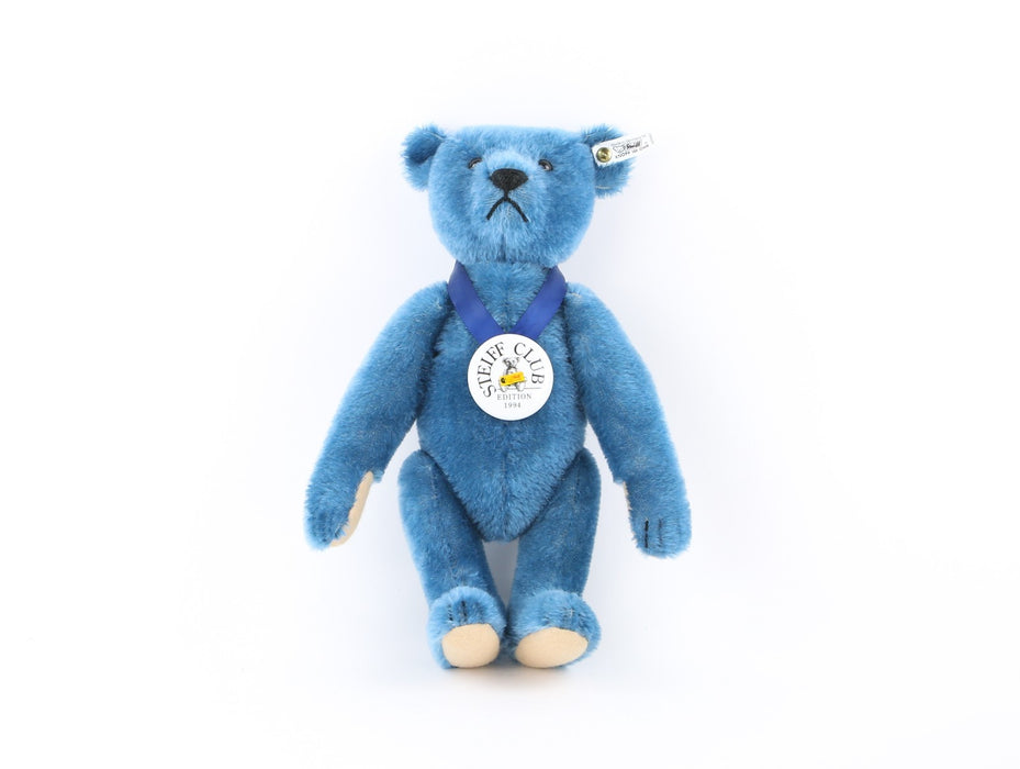 STEIFF 'TEDDYBÄR 1908 BLAU 35' LIMITED EDITION BLUE TEDDY BEAR 420047, BOXED COA