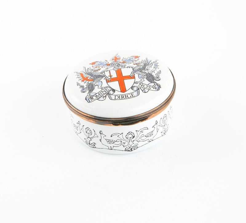 CRUMMLES & CO 'THE CITY OF LONDON' LIBERTY ENAMEL TRINKET PILL JEWELLERY BOX