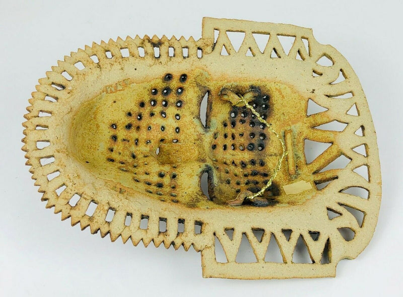 ALASDAIR NEIL MACDONELL STUDIO ART POTTERY IRON FACE MASK WALL PLAQUE