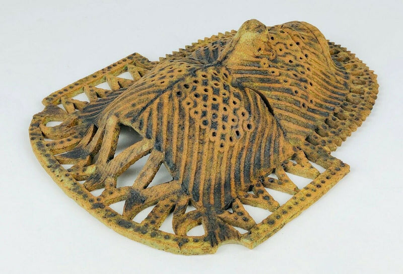 ALASDAIR NEIL MACDONELL STUDIO ART POTTERY IRON FACE MASK WALL PLAQUE